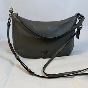 Coach Dark Gray Leather Shoulder Bag/Crossbody